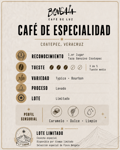 ARÁBICA ESPECIAL -  1ER LUGAR GENUINO COATEPEC